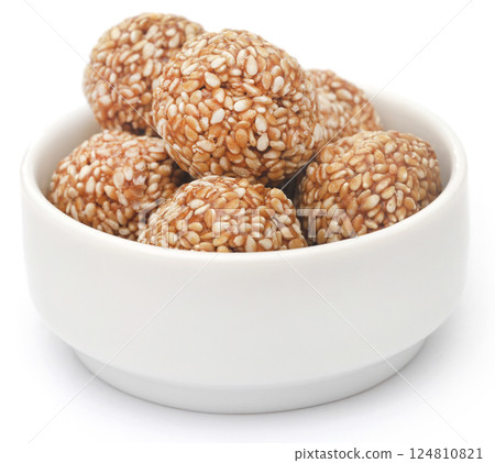 Sesame caramel laddu 124810821