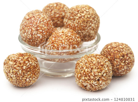 Sesame caramel laddu 124810831