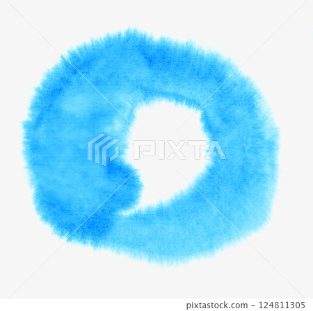 Light blue round blur 124811305