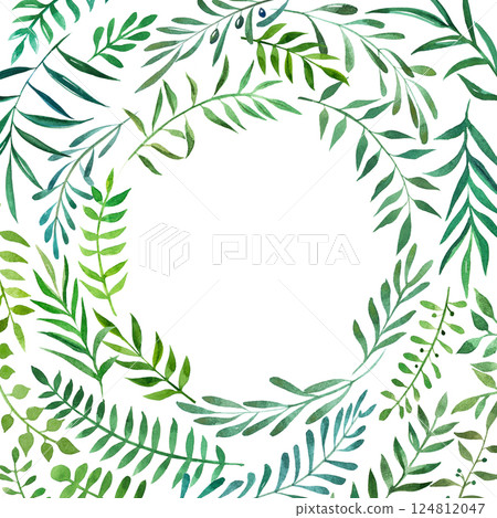 Decorative border template with hand drawn elements Decorative border template with hand drawn elements 124812047