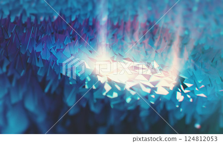 Atomic reaction illustration, power energy, big bang conception. 124812053