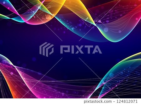 Rainbow colored abstract in flow background illustration Rainbow colored abstract in flow background illustration 124812071