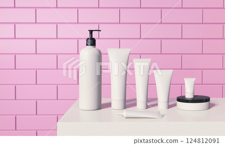 Cosmetic set mock up. Cosmetic set mock up. 124812091