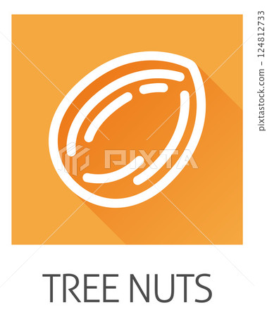 Tree Nut Almond Food Allergen Allergy Icon Concept 124812733