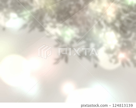 牆上有光和樹影的美麗背景 124813139