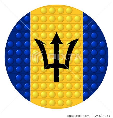 Glass light ball with flag of Barbados. Round sphere, template icon. National symbol. Glossy realistic ball, 3D vector illustration. Trendy antistress game pop it, simple dimple. Big bubble Glass light ball with flag of Barbados. Round sphere, template icon. National symbol. Glossy realistic ball, 3D vector illustration. Trendy antistress game pop it, simple dimple. Big bubble 124814255