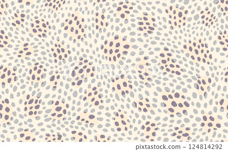 Abstract modern leopard seamless pattern. Animals trendy background. Beige and brown decorative vector stock illustration for print, card, postcard, fabric, textile. Modern ornament of stylized skin Abstract modern leopard seamless pattern. Animals trendy background. Beige and brown decorative vector stock illustration for print, card, postcard, fabric, textile. Modern ornament of stylized skin 124814292