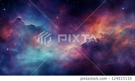 Abstract cosmos background. Space dark background with fragment of our galaxy 124815110