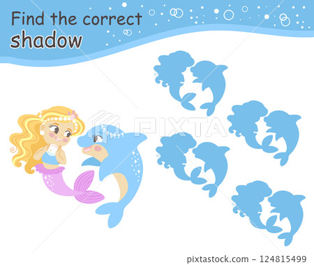 Find the correct shadow mermaid game for children 124815499
