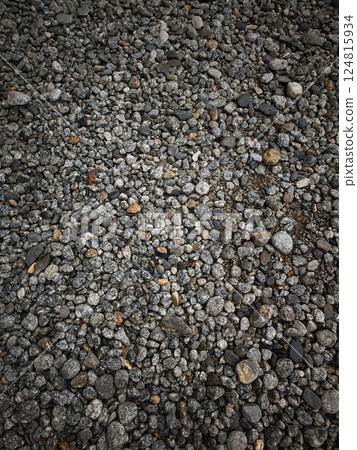 Gravel surface forming textured background in chamonix, france 124815934