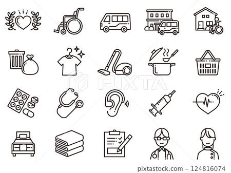 護理和福利圖示 01 124816074