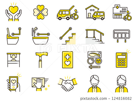 護理與福利圖示 09 護理與福利圖示 09 124816082