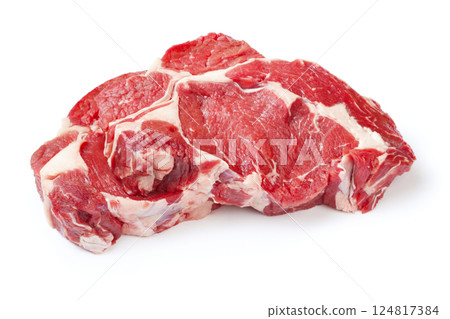 fresh raw beef steak on white background fresh raw beef steak on white background 124817384