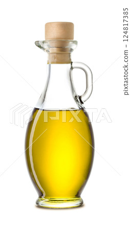 Delicious olive oil in a glass bottle Delicious olive oil in a glass bottle 124817385