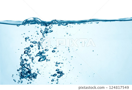 Wave water and bubbles 124817549