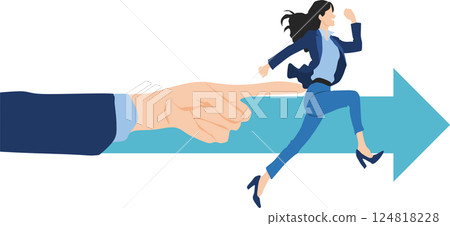 Nudge theory illustration Nudge theory illustration 124818228