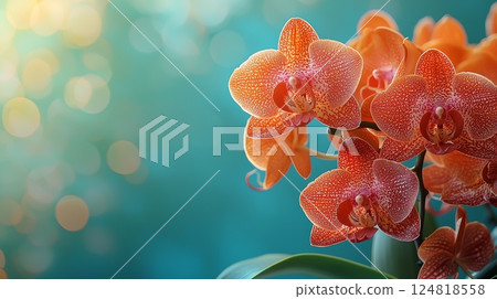 Peaceful Artistic Flower Arrangements with Cascading Blooms and Soft Background Peaceful Artistic Flower Arrangements with Cascading Blooms and Soft Background 124818558