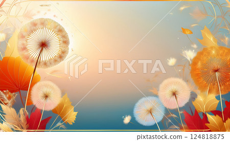 Autumn fluff and warm scenery 124818875