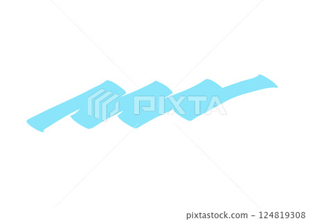 記號筆式底線：淺藍色 124819308