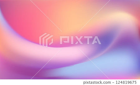 Light pink yellow gradient iridescent background. Rainbow colored 124819675