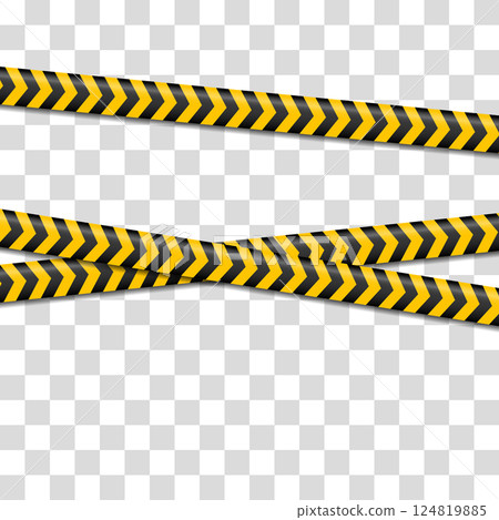 Set of danger caution seamless tapes 124819885