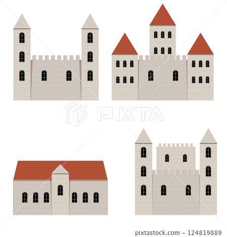 Creative Castle Design Template.  124819889