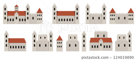 Creative Castle Design Template.  124819890