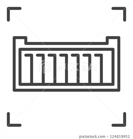 Thin line Shipping Container vector icon 124819952
