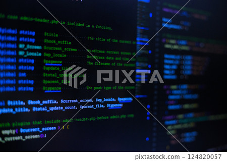 開發人員監視器螢幕顯示程式碼 124820057