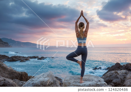 seaside yoga seaside yoga 124820486