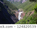 A standard-angle shot of the famous Chihiro Falls on Yakushima Island in the center. 124820539
