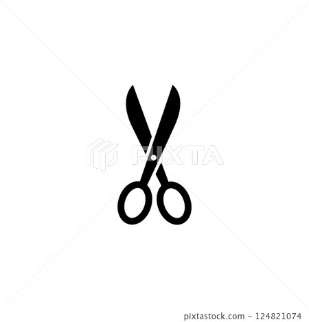 Modern black scissors vector icon for versatile use Modern black scissors vector icon for versatile use 124821074