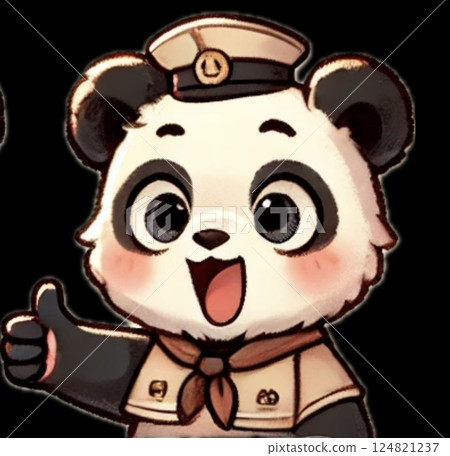 Cute guide bear 124821237