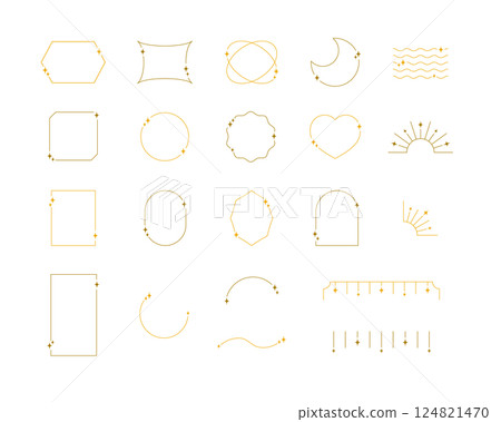 Simple and elegant star line frame set 124821470