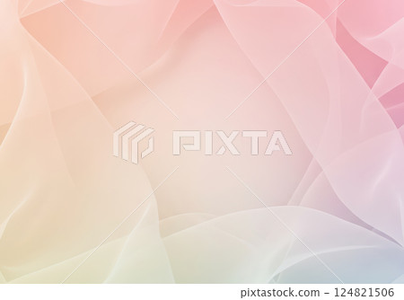 Chiffon-like veil frame in soft pastel colors (AI-generated image) 124821506