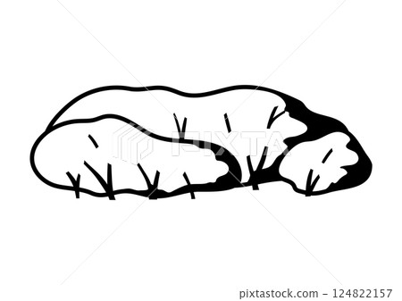 Stylized bush with leaves. Natural summer or spring image. 124822157