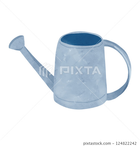 錫製噴壺水彩風格手繪插畫 124822242