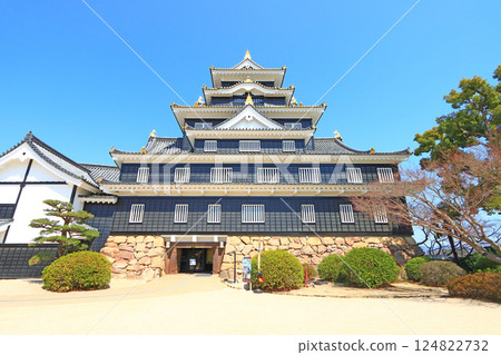 岡山縣岡山市岡山城風景 124822732