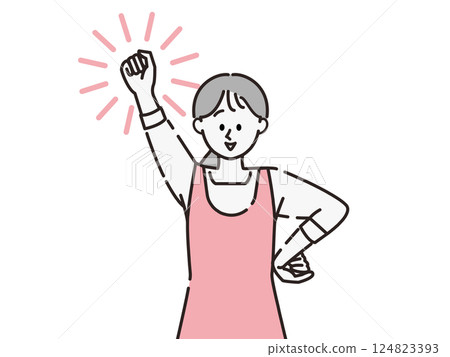 家庭主婦做拳頭泵 124823393