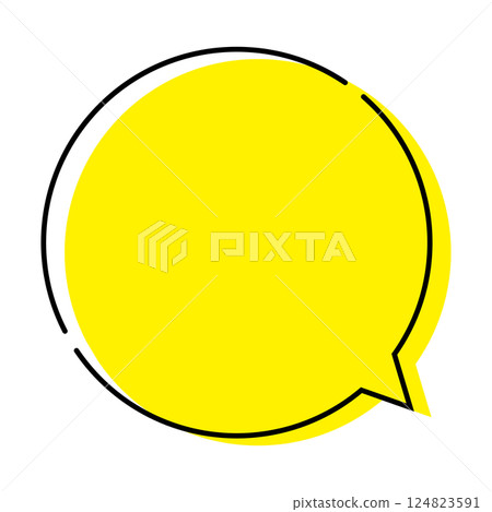 Simple speech bubble illustration circle Simple speech bubble illustration circle 124823591