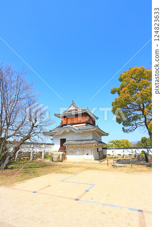 岡山縣岡山市岡山城月見塔的風景 岡山縣岡山市岡山城月見塔的風景 124823633