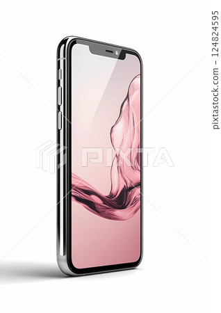 Smartphone for mockups and designs. Perfect for app design mockups, digital marketing or branding presentations. Showcasing innovation and technology. 124824595