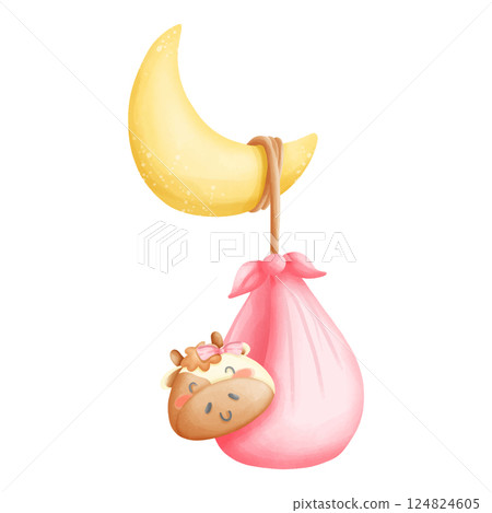 funny pink banana isolated on white background 124824605