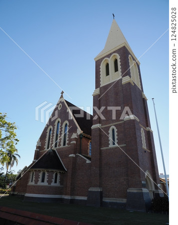 Exterior facade of Christ Church, Bundaberg, Queensland, Australia 124825028
