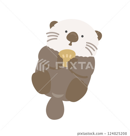 Sea Otter Illustration 124825208