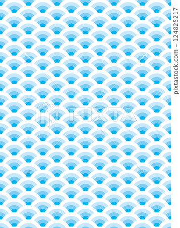 A light blue deformed Seigaiha pattern reminiscent of waves A light blue deformed Seigaiha pattern reminiscent of waves 124825217