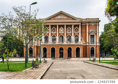 The Theatro da Paz, Peace Theater at Belem, in the state of Para, in Brazil. 124825394