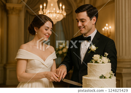 新郎和新娘 新郎和新娘 124825429