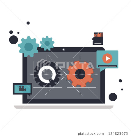 icon, smart phone, vector 124825973