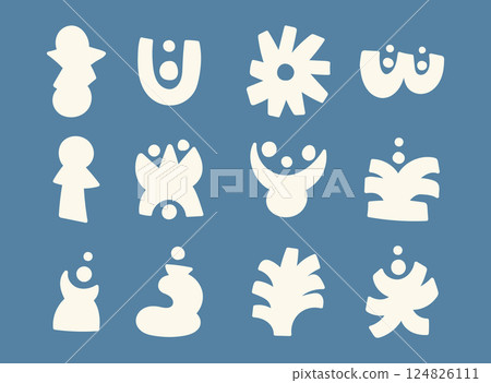 Abstract doodle shape. Set of hand drawn doodle shape. Vector illustration Abstract doodle shape. Set of hand drawn doodle shape. Vector illustration 124826111